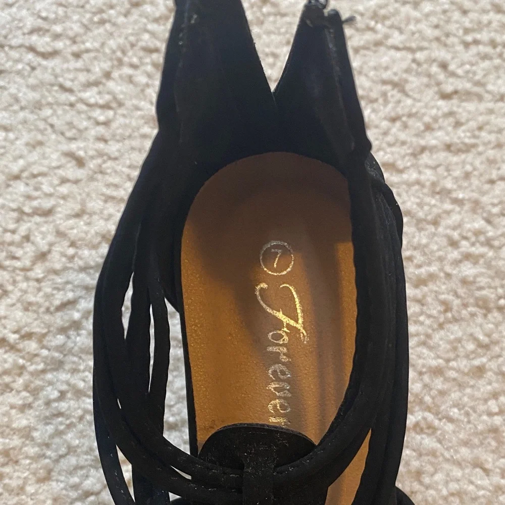 Black Strappy Sandals - Picture 3 of 7
